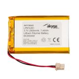 Акумулаторна батерия 3.7V, 2000mAh, Li-Po, с проводници и букса, AKY0640, AKYGA BATTERY