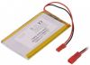 Rechargeable battery 3.7V, 4000mAh, Li-Po, with wires and socket