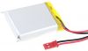 Rechargeable battery 3.7V, 1600mAh, Li-Po, with wires and socket