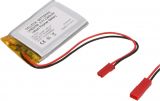 Rechargeable battery 3.7V, 2200mAh, Li-Po, with wires and socket