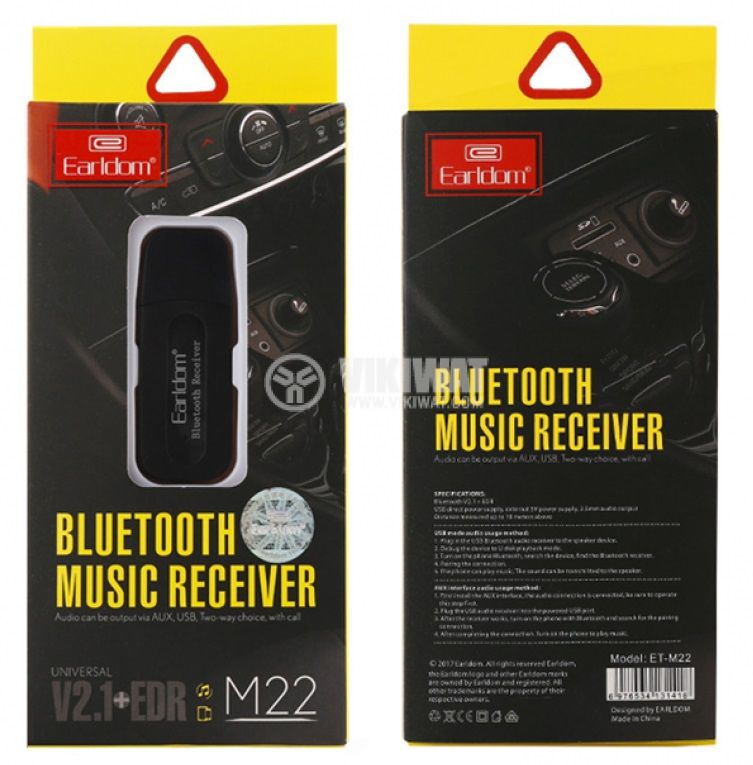 Bluetooth receiver Earldom ET-M22, 3.5mm - VIKIWAT