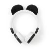 Headphones with magnetic panda ears, 3.5mm jack, 85dB, 1.2m, white/black, HPWD4000WT, NEDIS
 - 3