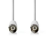 Коаксиален кабел с накрайници, F/m-F/m, 5m, CSGL41000WT50, NEDIS