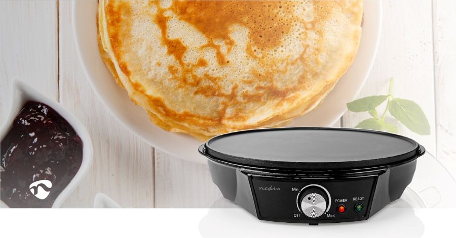 Електрически котлон за палачинки, 1200W, 30cm, регулируем, NEDIS FCCM120FBK30
