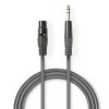 Professional audio cable, CANON/f-plug 6.3stereo/m, 1.5m - 1