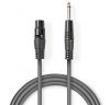 Професионален аудио кабел COTG15120GY100, CANON/f-plug 6.3mono/m, 10m - 1