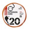Power extension cable 20m, 3x1mm2, PVC, IP20, orange, P01220, Emos - 3
