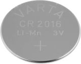 Button cell battery CR2016, 3VDC, 90mAh, lithium, VARTA