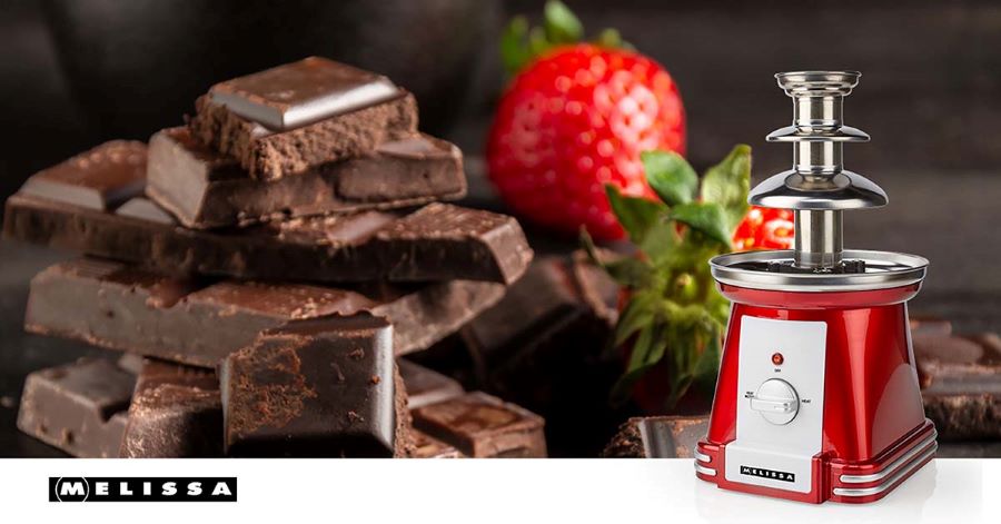 Шоколадов фонтан, 90W, 500ml, червен/сив, FCCF100FRD Melissa