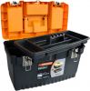 Tool box Premium 19" with tray and organizer 486x320x267mm plastic