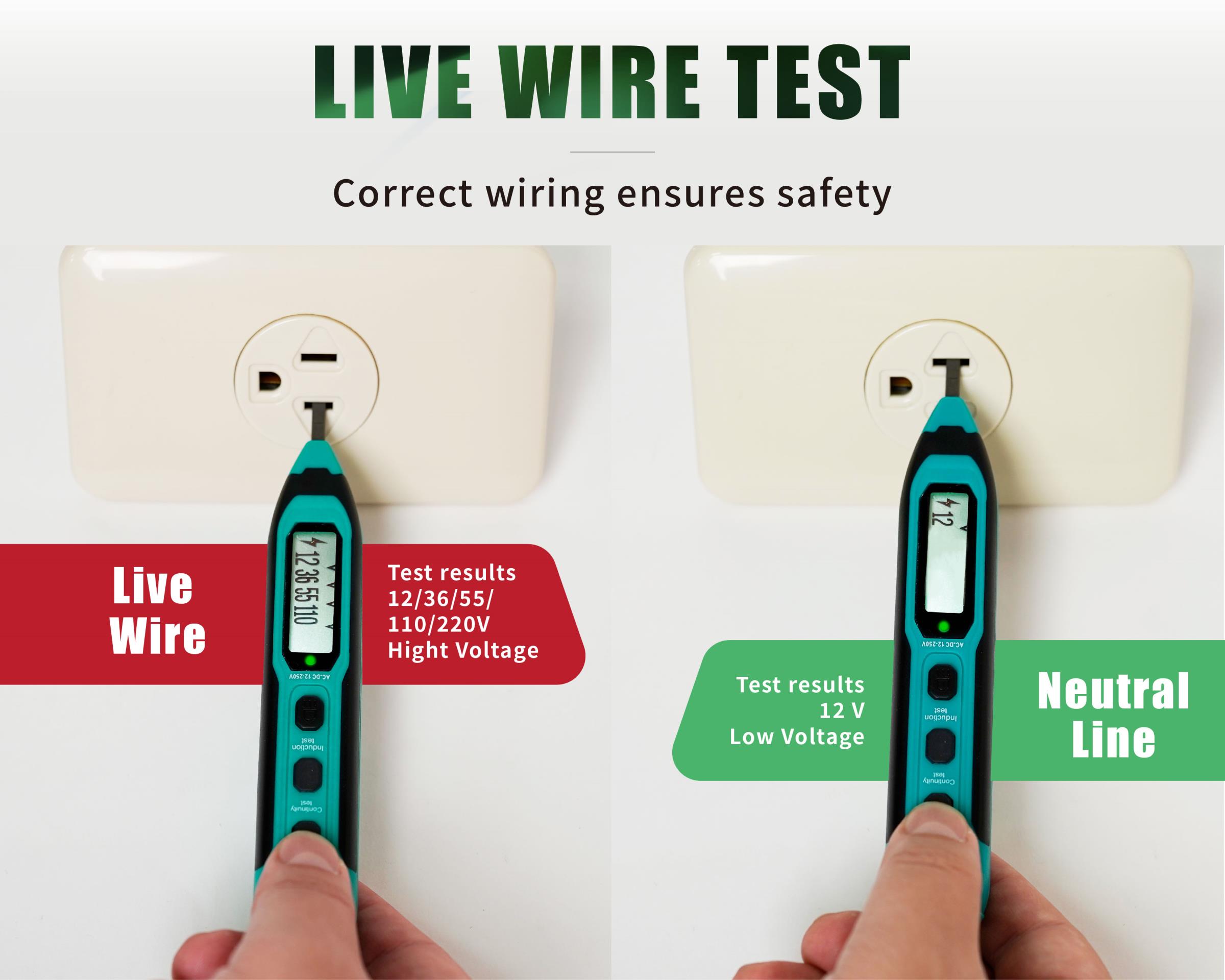 Безконтактен детектор (фазомер), 12~230V, LED, NT-305N, PRO'S KIT