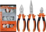 Set of pliers, 150mm, universal, cutters and semicircular elongated
