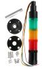 Сигнална колона HBJD-40, 230V, червен/жълт/зелен цвят, бузер - 3