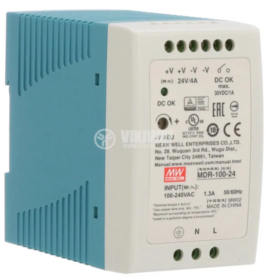 DIN rail power supply MDR-100-24 24V 4A 96W MEAN WELL - VIKIWAT