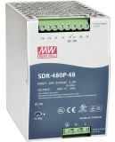 DIN rail power supply SDR-480P-48, 48~55/48VDC, 10A, 480W, MEAN WELL