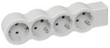 Power strip without cable 4 sockets, 16A, 230V, white, LEGRAND 694575