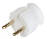 Mains plug (type F), 2-pole, 16А, 230VAC, 90°, white, LEGRAND 50183