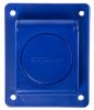 Electrical socket with cover, single, 16A, 230VAC, IP54, for installation, blue - 3
