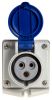 Industrial socket, 16A, 230VAC, 2P+E, SCAME 514.1653
 - 2