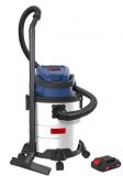 Cordless vacuum cleaner for dry and wet cleaning, 13W, tank 20l.
