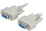 Serial cable, D-SUB 9-Pin/F - D-SUB 9-Pin/F, 2m, beige, PVC, CAB-09GG/2, BQ CABLE