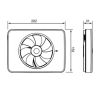 Bathroom fan Fresh Intellivent 2, ф98~130mm, 100~240VAC, 5W, 132m3 / h, white
 - 3