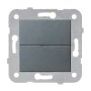 Електрически ключ, LED димер, 3-150W, 230VAC, за вграждане, тъмносив, Karre Plus, Panasonic, WKTT0529-5DG