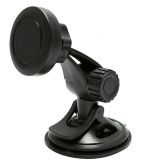 Universal phone stand, magnetic, for glass, black
