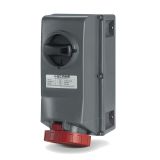 Explosion-proof industrial connector, female, 16A, 250VAC, 2P+Е and mechanical lock, II 2D, SCAME 503.1683