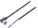 Cable for sensor, M12, female, 3pin, angeled 90°, 30VDC, 5m cable