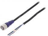 Cable for sensor, M12, female, 4pin, straight, 30VDC, 5m