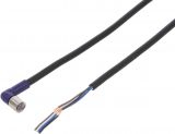 Cable for sensor, M8, female, 4pin, angeled 90°, 30VDC, 2m