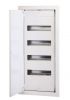 Flush distribution board 677.4048.2, 5x12+8 modules, SCAME, for installation, white color, metal door