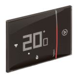 Wi-Fi Smart thermostat Smarther 2 with Netatmo, 5~40°C, 126x87mm, black, LEGRAND