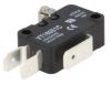 Microswitch lever with roller, SPDT, 14A/250VAC, 27.8x10.3x18.8mm, ON-(ON)
 - 2