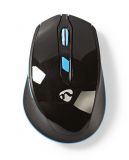 Wireless mouse with 6 buttons MSWS300BU, black, 800/1200/1600dpi, NEDIS