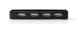 USB hub 7 ports, UHUBU2730BK, black, USB2.0