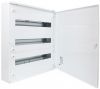 Flush distribution board BF-U-3/72-C, 3x24 modules, steel, for build-in, white color, metal door
