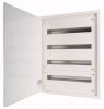Flush distribution board BF-U-4/96-C, 4x24 modules, steel, for installation, white color, metal door