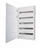 Flush distribution board BF-U-5/120-C, 120 (5x24) modules, steel, for installation, white color, metal door