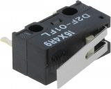 Microswitch with lever, SPDT, 30VDC/0.1A, 12.8x6x5.8mm, ON-(ON)