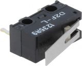 Microswitch with lever, SPDT, 125VAC/3A, 12.8x6x5.8mm, ON-(ON)