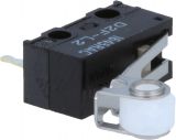 Microswitch lever with roller, SPDT, 125VAC/3A, 12.8x6x5.8mm, ON-(ON)