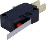 Microswitch with lever, SPDT, 250VAC/16A, 27.8x15.9x10.3mm, ON-(ON) 111629