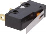 Микропревключвател с лост, SPST-NC, 250VAC/5A, 19.8x10.2x6.4mm, ON-(OFF)