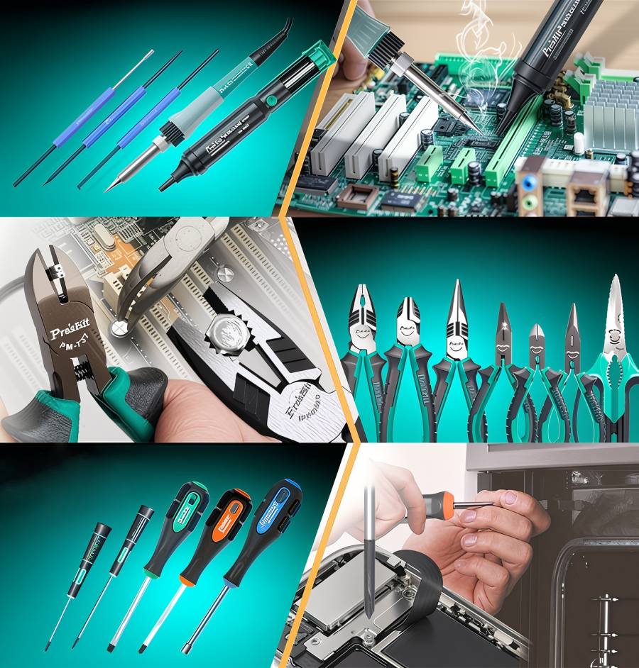 Професионален куфар с инструменти, за електротехници,  65 части, PK-1700NB, PRO'S KIT