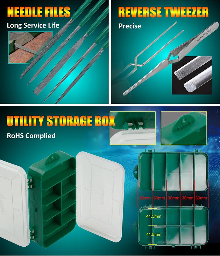 Професионален куфар с инструменти, за електротехници,  65 части, PK-1700NB, PRO'S KIT