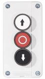 Triple Button Push, B334, 240VAC, 6A, SPST-NO+NC+NO 