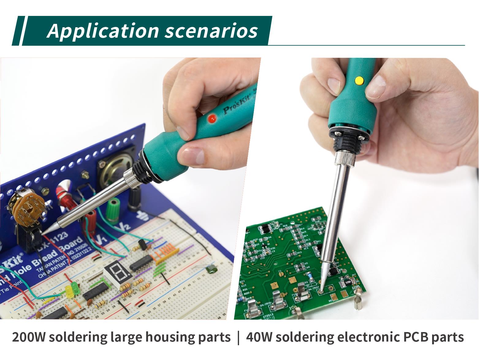 Поялник SI-109B, бързонагряващ, 40/200W, 220-240V, PRO'S KIT