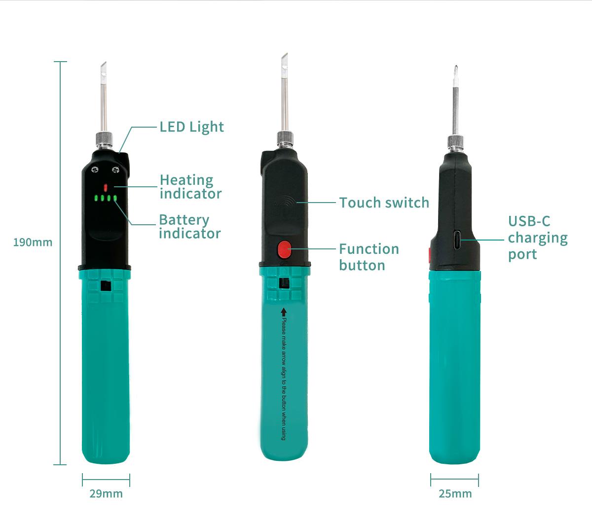Soldering iron, heating, SI-126B-80, non-adjustable, 230VAC, 80W, conical tip, PRO'S KIT